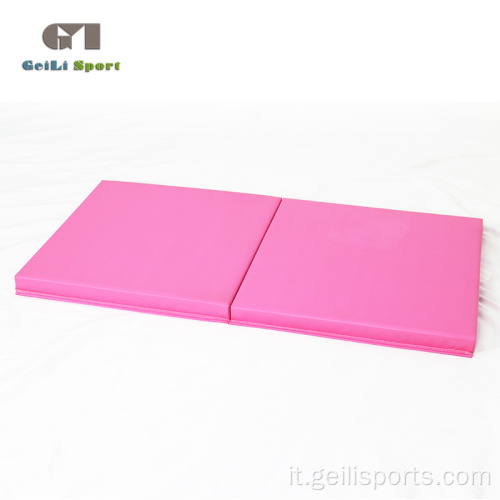 Tappetino da palestra spesso in PVC rosa morbido da gioco